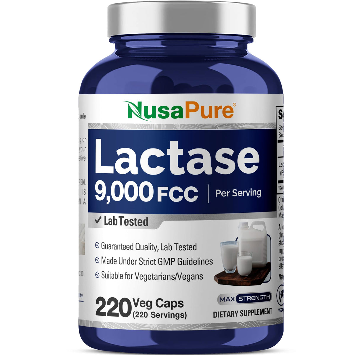Vegan Lactase Enzyme 220 Veg Capsules T9251