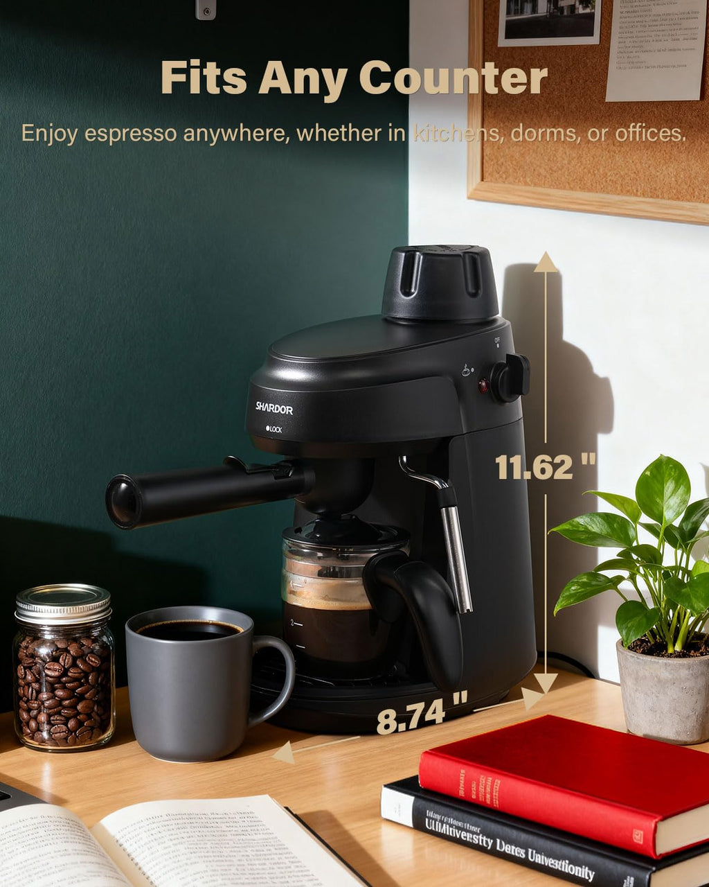 3.5 Bar Espresso Machine with Milk Frother M683377