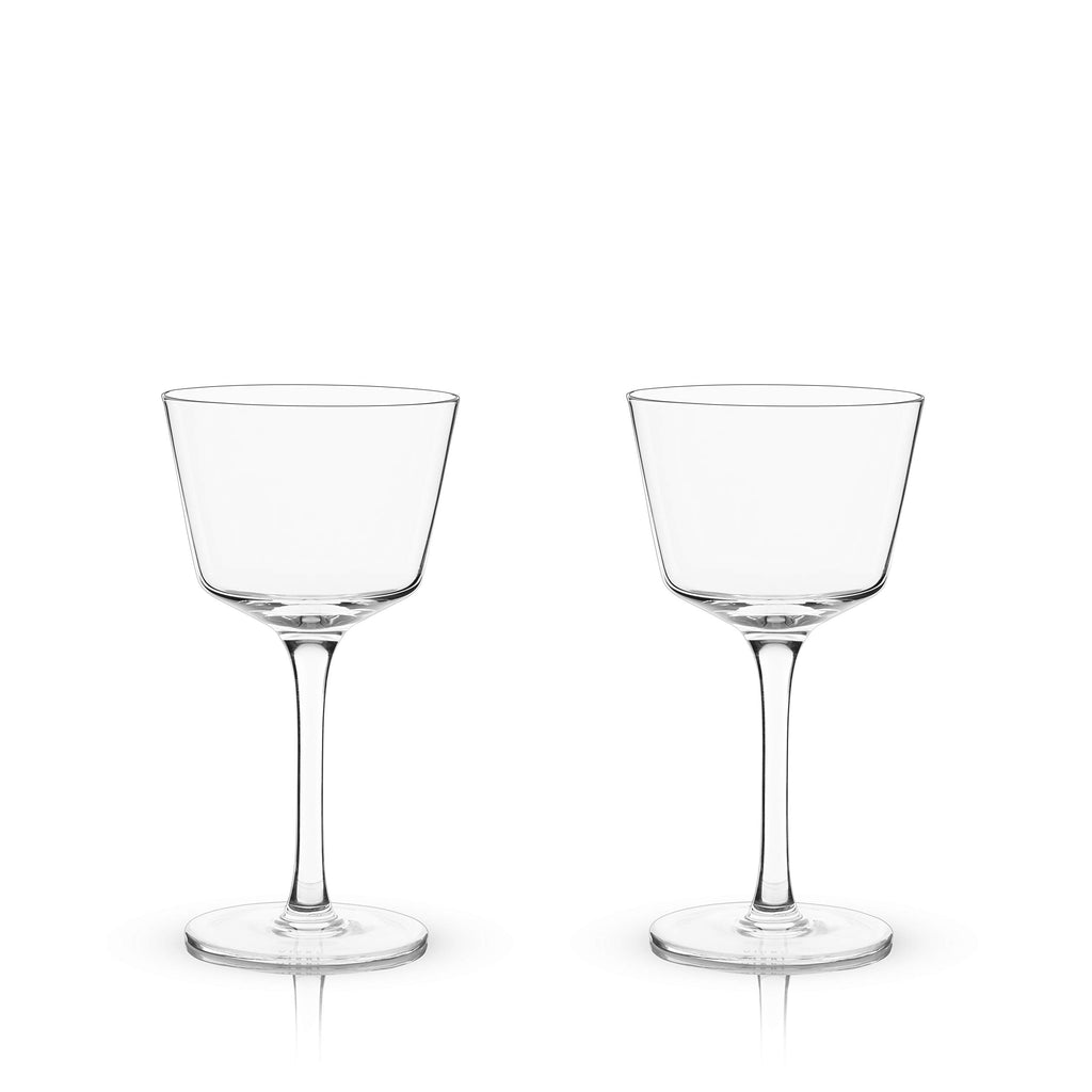 Stemmed Crystal Cocktail Glasses Set of 2 I106