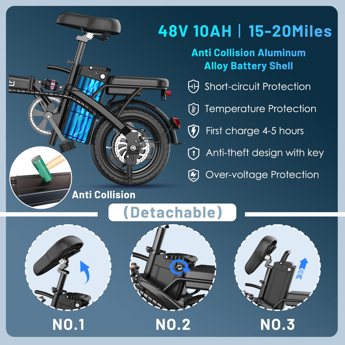 Folding Electric Bike 14" V4870