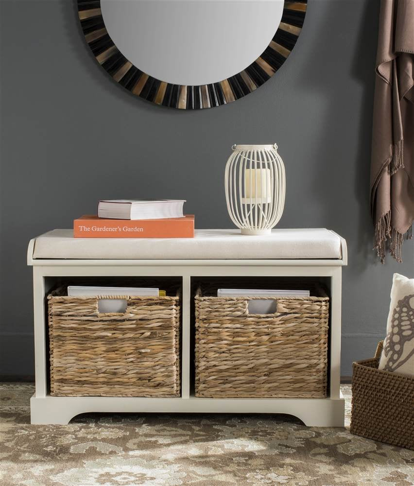Wood Storage Bench E575986