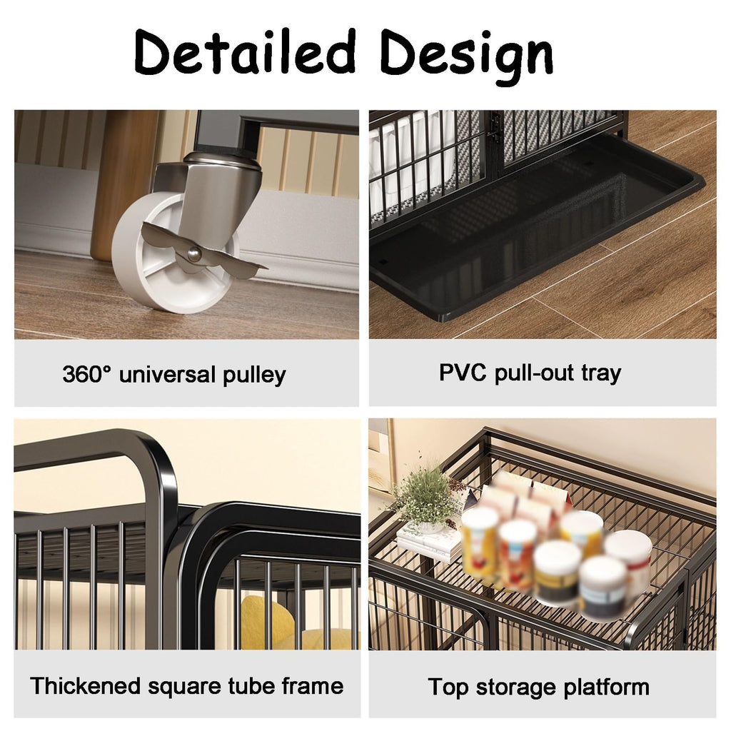 Foldable 4-Tier Indoor Cat Enclosure with Hammock Z553