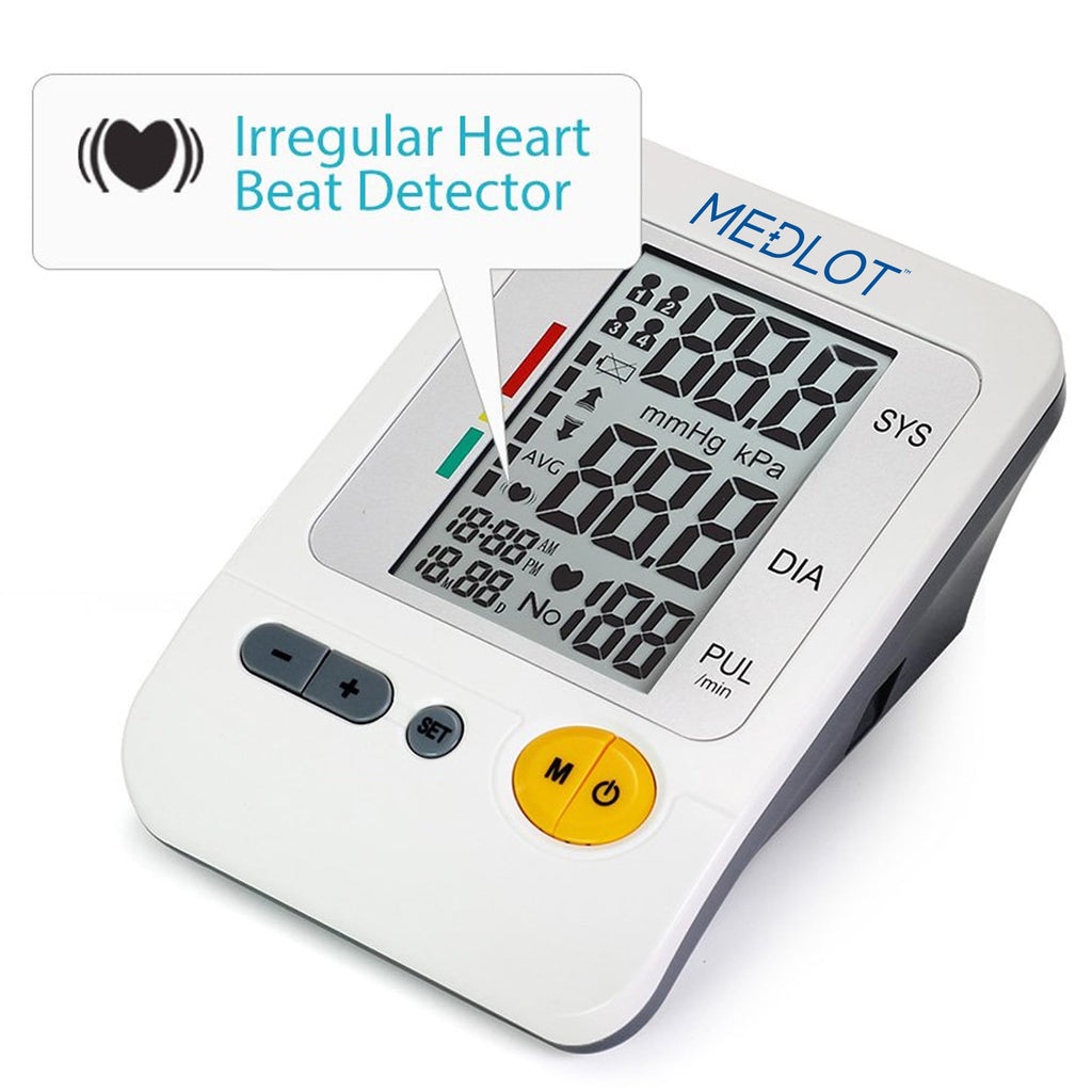 Blood Pressure Monitor Upper Arm Large Cuff 8.6-16.5” Digital BP Gauge 4 User 120 Readings Memory Large LCD Display W1242
