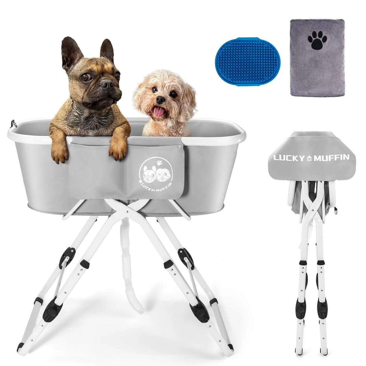Portable Foldable Dog Bathtub 5 Adjustable Heights I871724