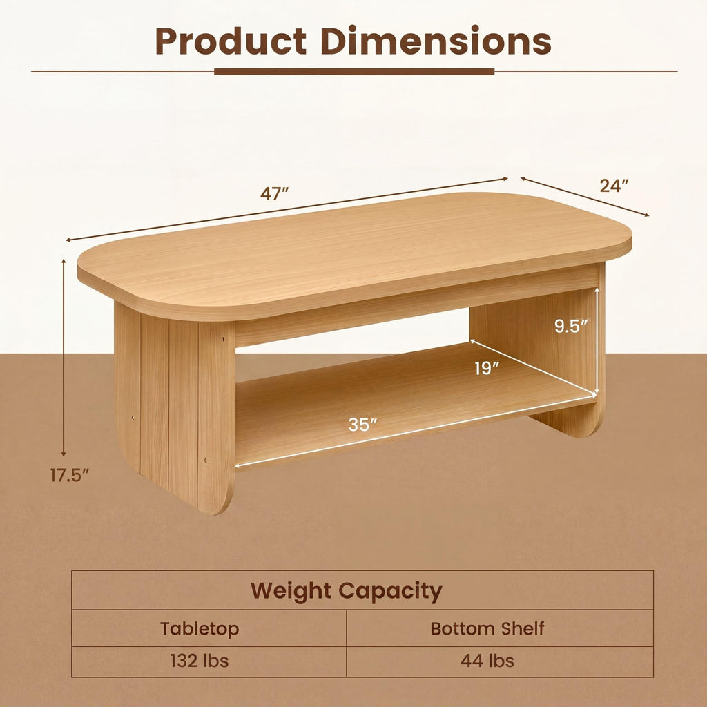 47” Oval Coffee Table H195575