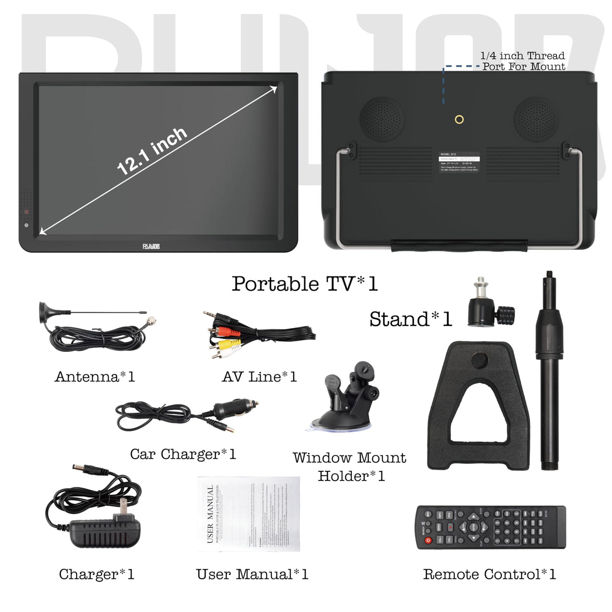 Portable Battery Powered Digital TV with Stand C563