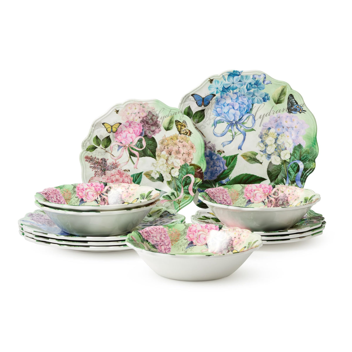 Melamine 12-Piece Dinnerware Set Service for 4 K904231