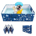 Foldable Dog Bathtub for Small to Medium Dogs & Cats, Blue U443752