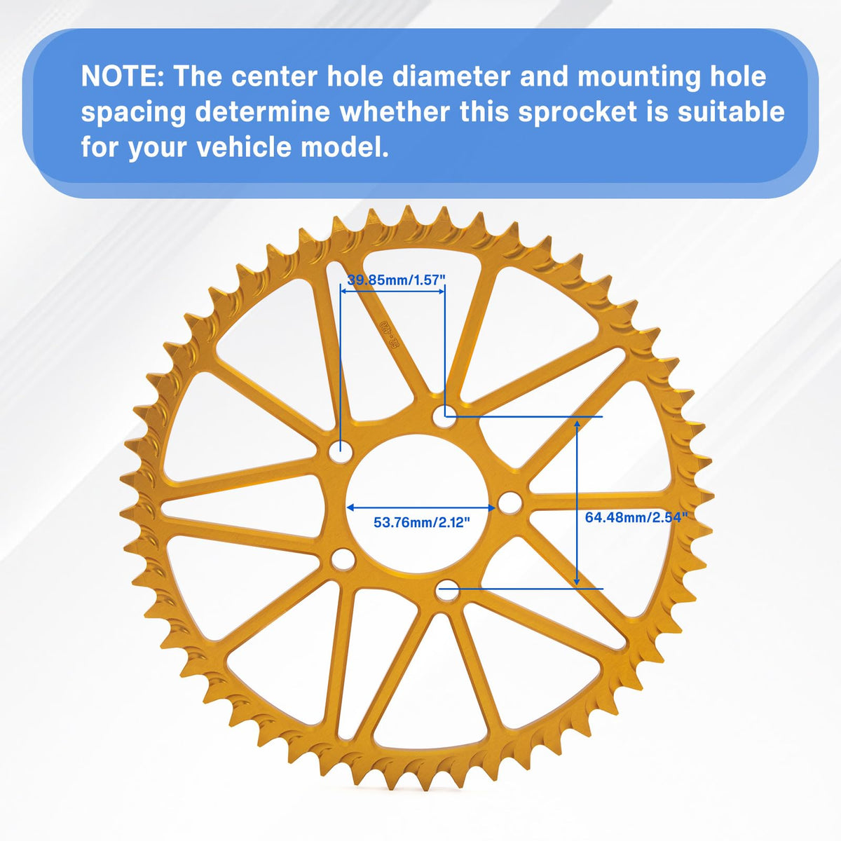 52T 420 Chain Gold Rear Sprocket P171506