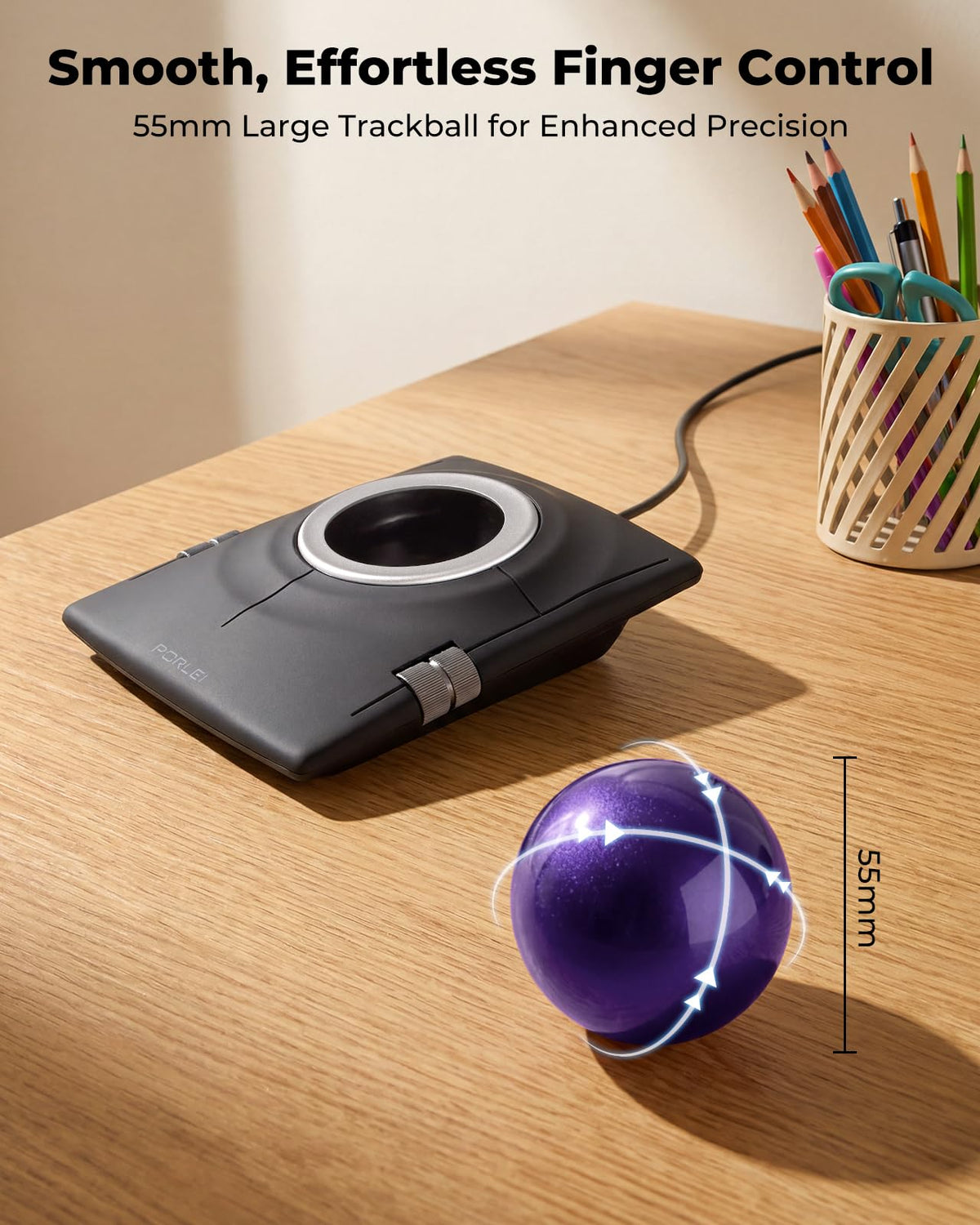 Wired Ergonomic Trackball Mouse T729