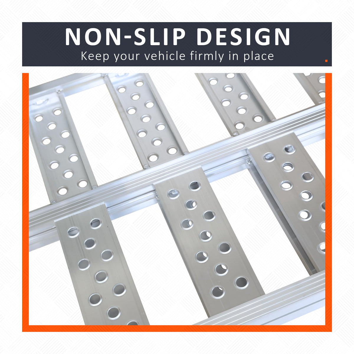 Aluminum Tri-Fold Ramp with Treads, 1600 lbs Capacity T87102