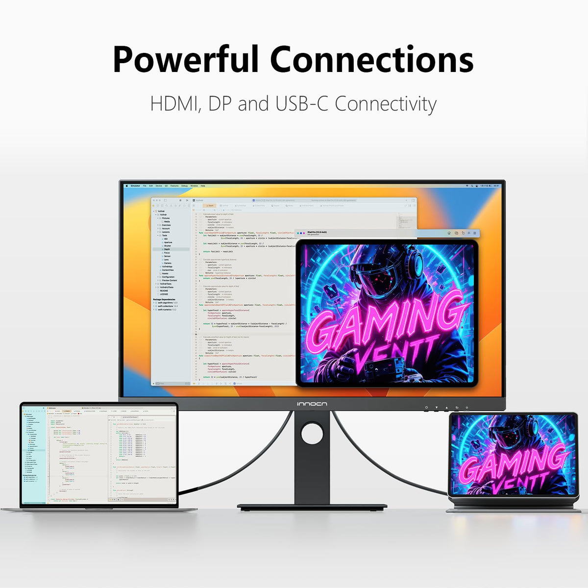 27" 4K USB-C IPS Monitor with Built-in Speakers, Black P191
