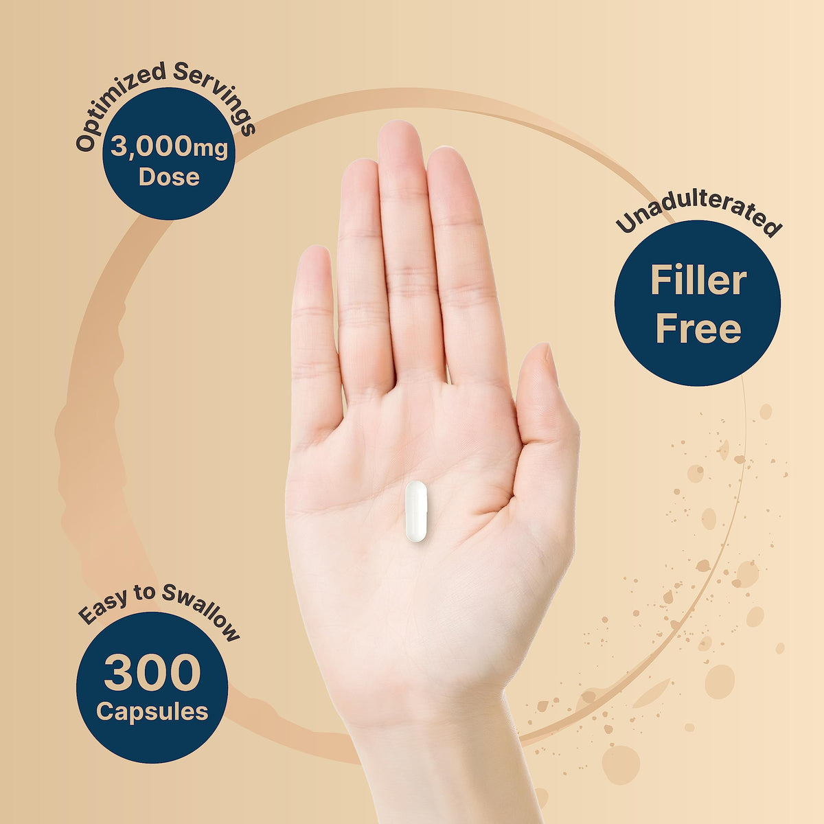 Creatine Monohydrate Capsules 3,000mg 300 Count H615