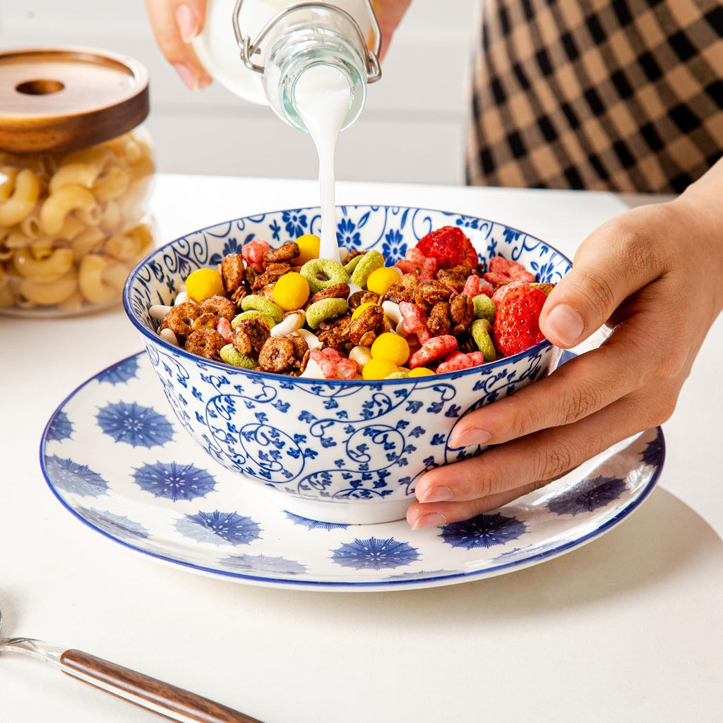 18 Pieces Ceramic Dinnerware Set Service for 6 I63936