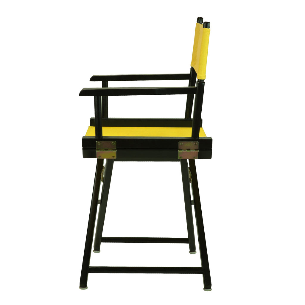18" Black Frame-Gold Canvas Director Chair I76078