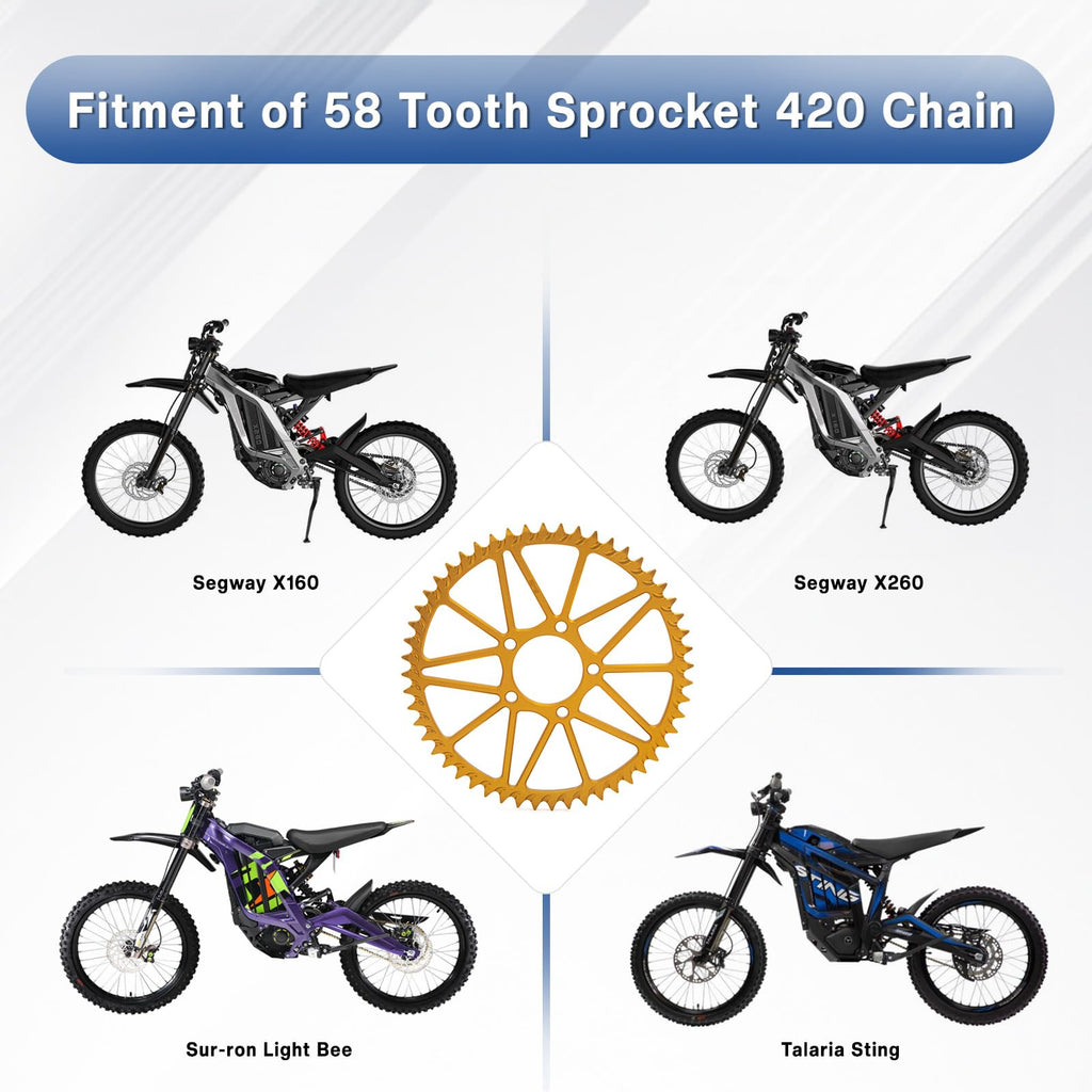 52T 420 Chain Gold Rear Sprocket P171506