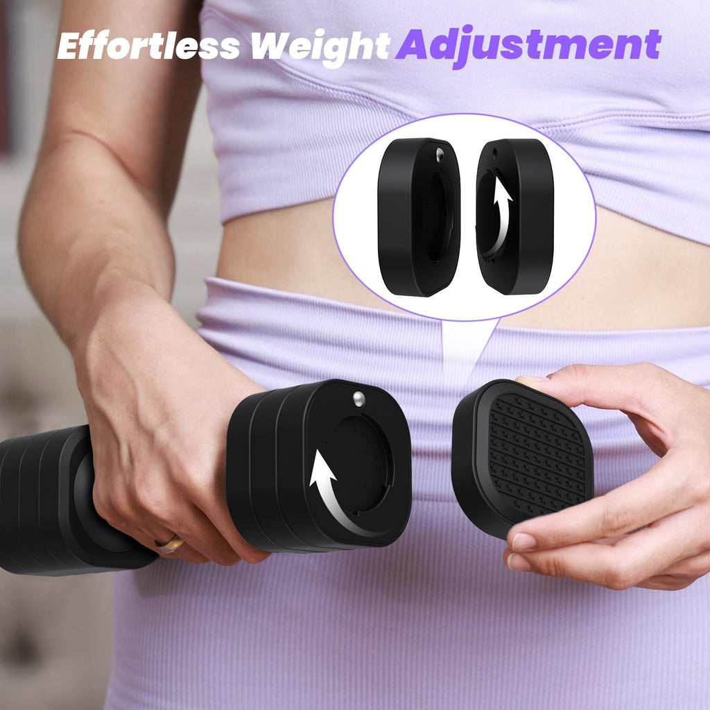 Adjustable 4 in 1 Dumbbell Set with TPU Soft Rubber Handle Q9282