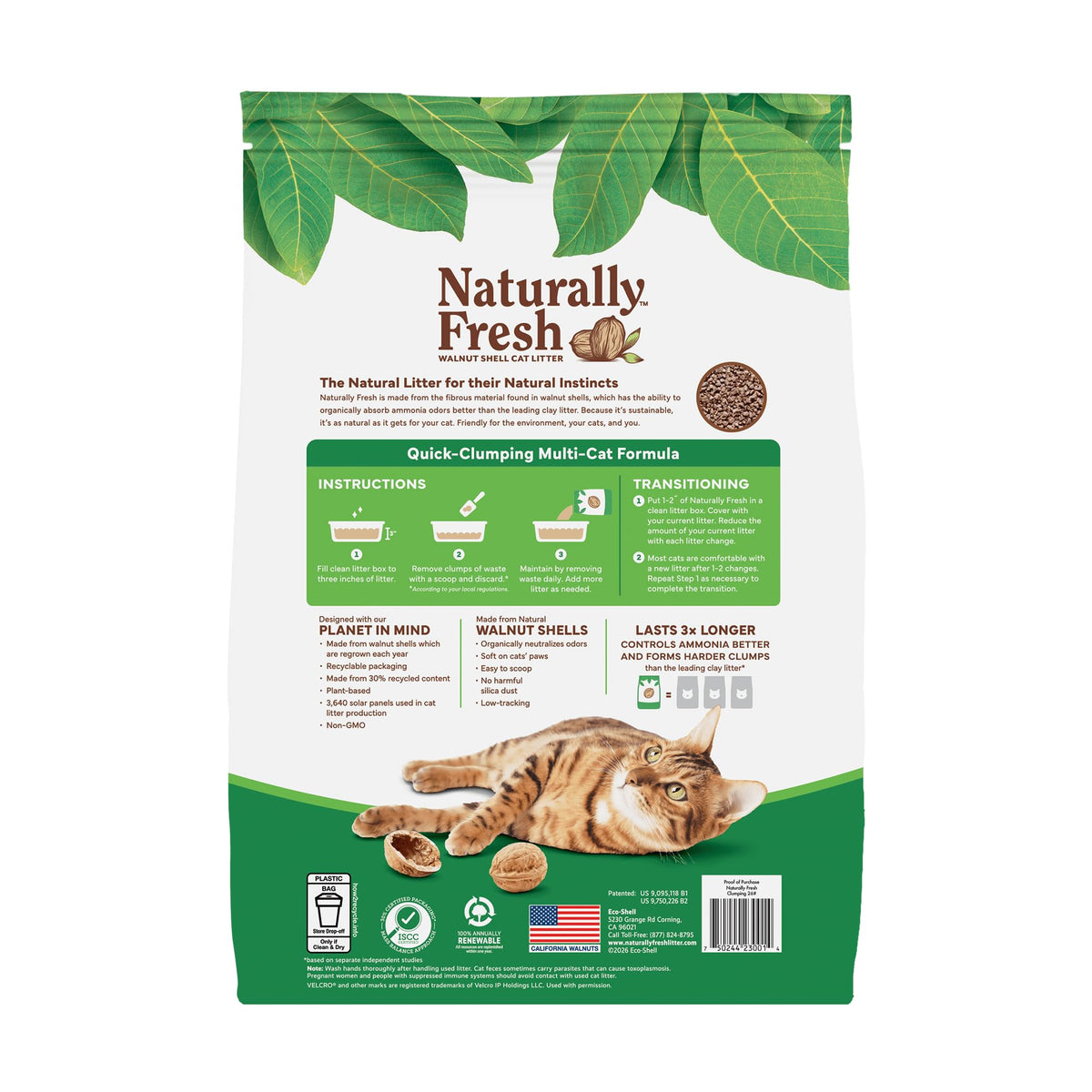 Walnut Shell Unscented Clumping Cat Litter 30 Lbs V84294