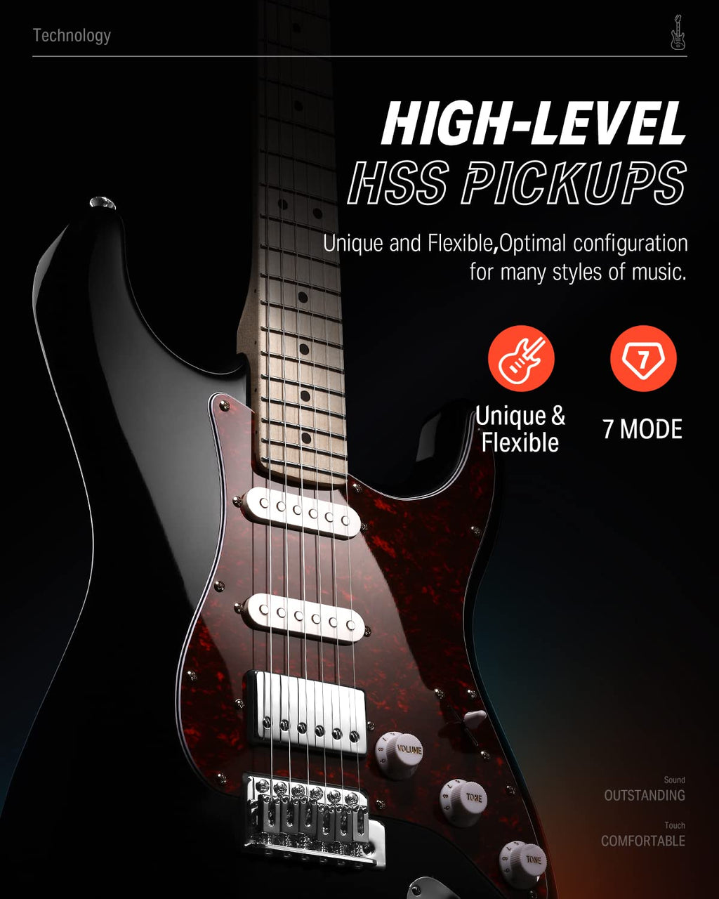 Electric Guitar HSS Coil Split A68201