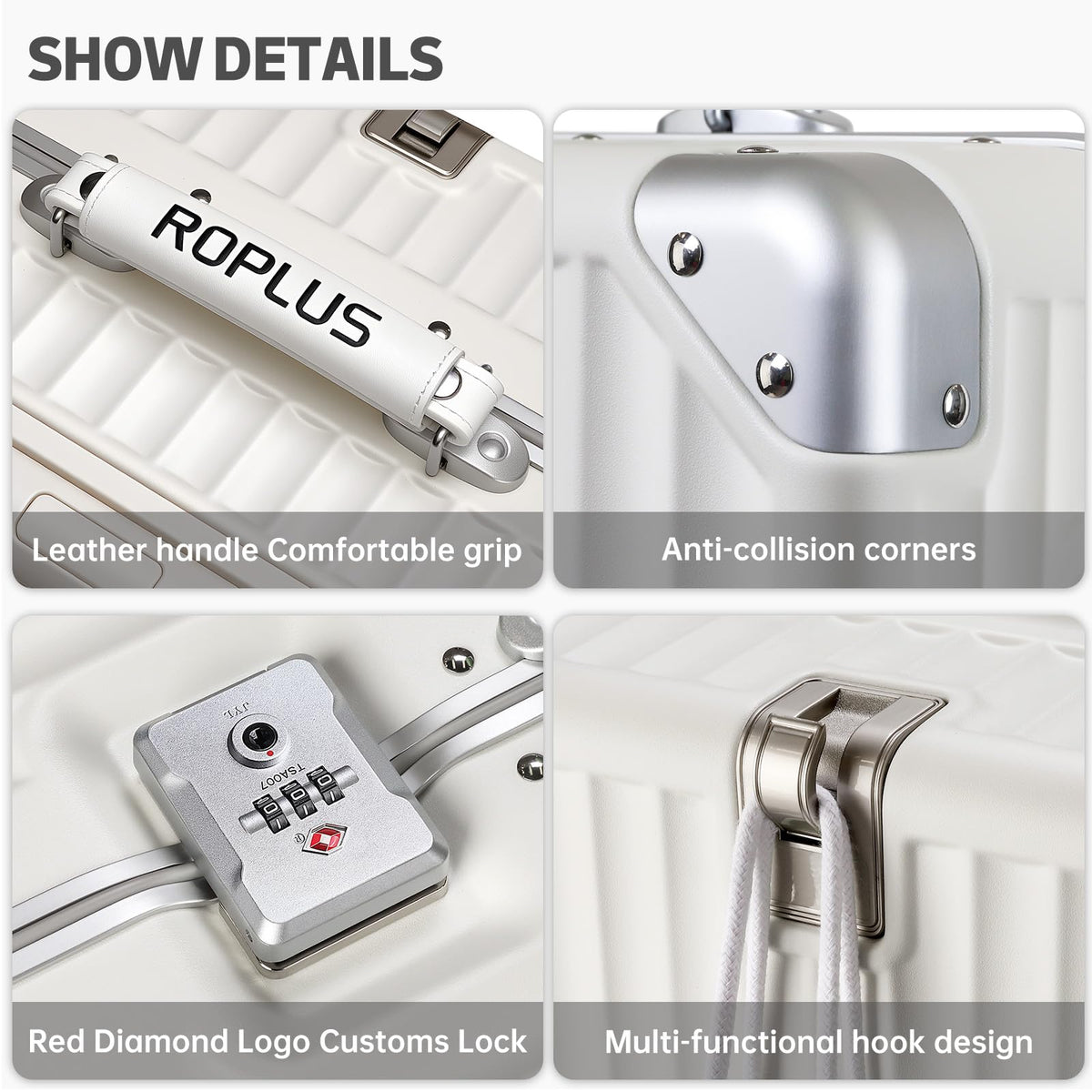Aluminium Frame Carry on Luggage with TSA Lock S7887