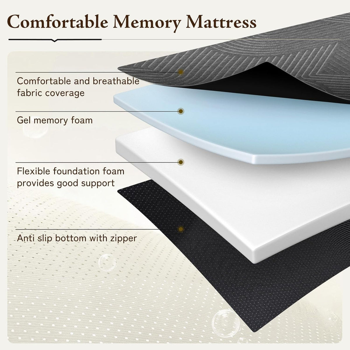 Queen Size 6 Inch Folding Mattress B54106