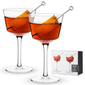 Stemmed Crystal Cocktail Glasses Set of 2 I106