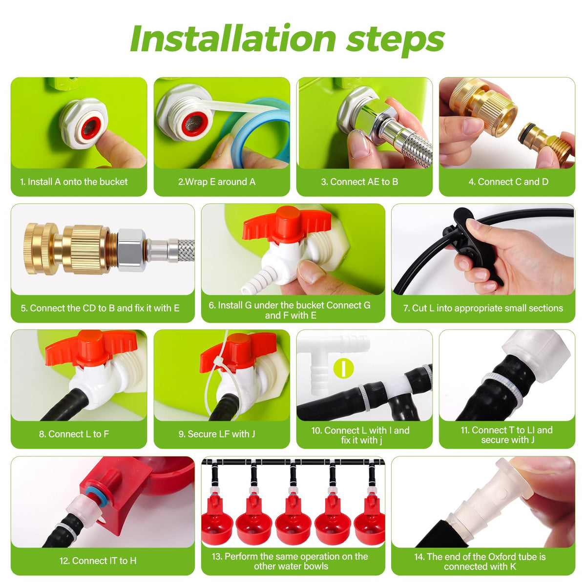 Automatic Chicken Waterer Set F121