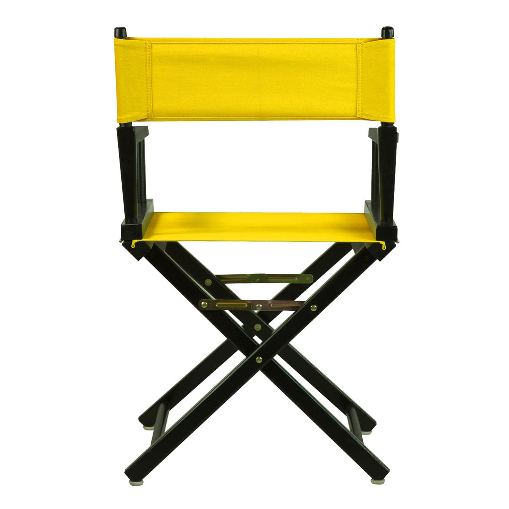 18" Black Frame-Gold Canvas Director Chair I76078