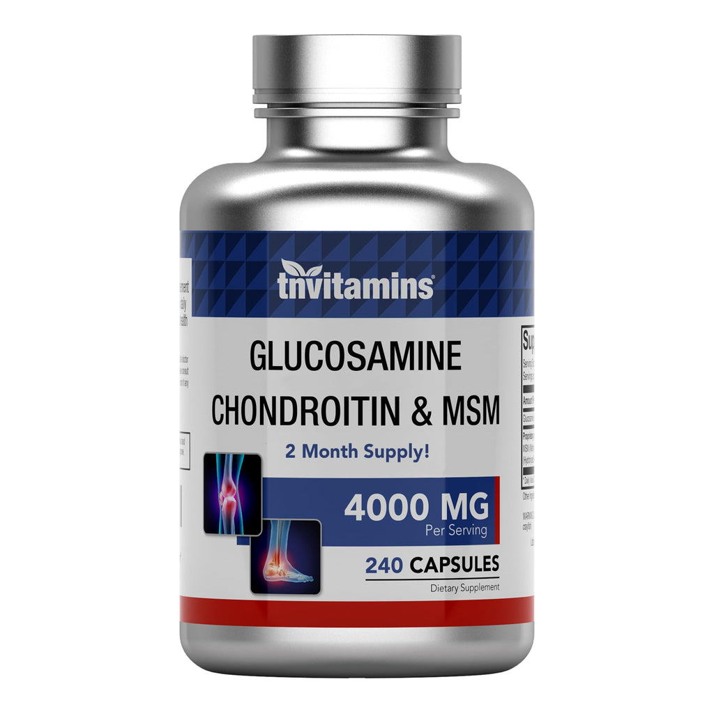 Glucosamine Chondroitin MSM 240 Capsules 4,000 mg Joint Support Supplement O1482