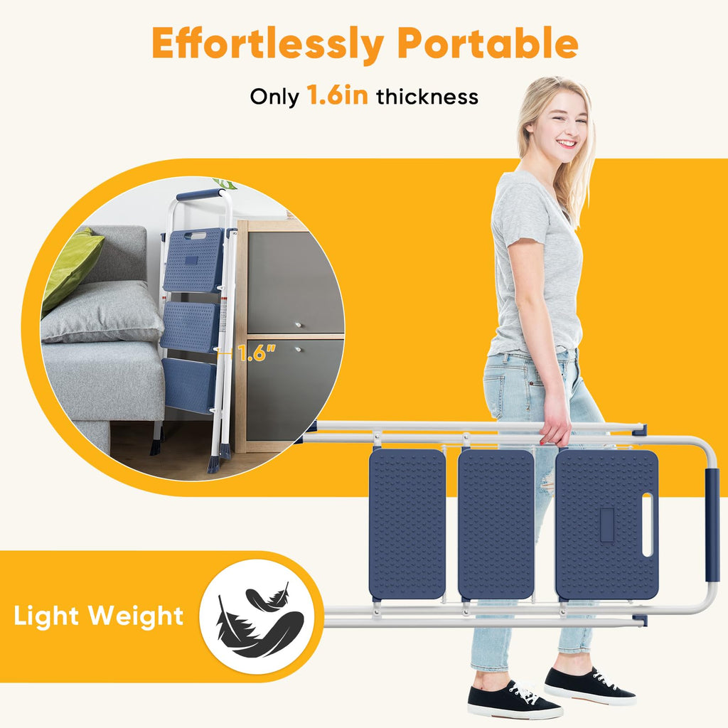 3 Step Folding Step Stool with Safety Lock L105134