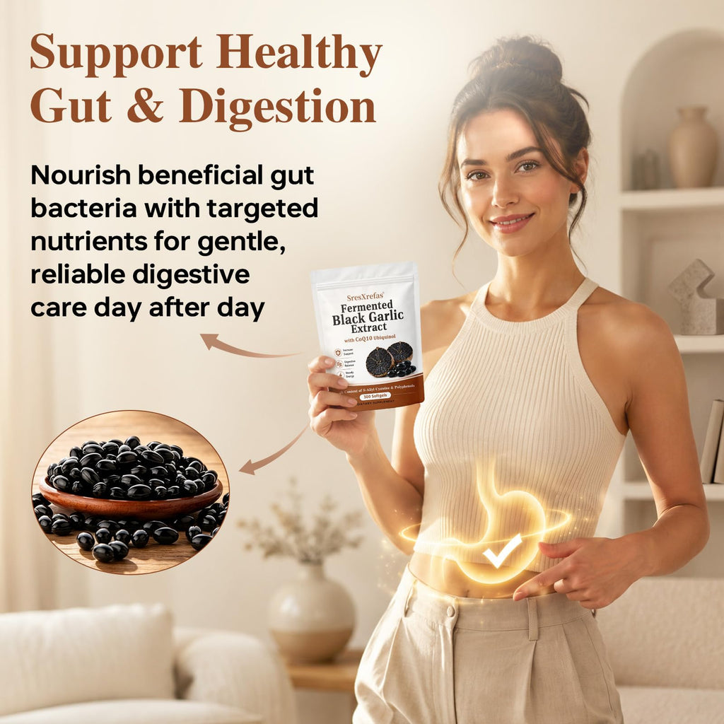 Black Garlic Extract with CoQ10, 300 Softgels Y471307