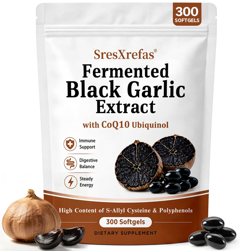 Black Garlic Extract with CoQ10, 300 Softgels Y471307
