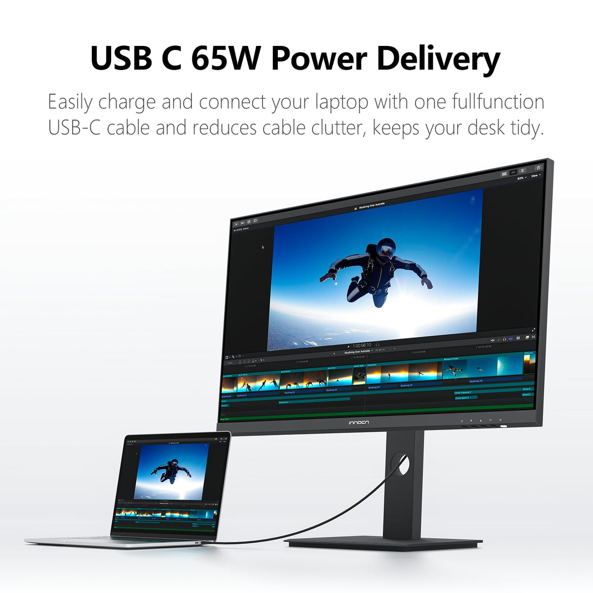 27" 4K USB-C IPS Monitor with Built-in Speakers, Black P191