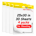 Self Stick Flip Chart Paper 25 in x 30 in 30 Sheets 4 Pad Pack White R51855