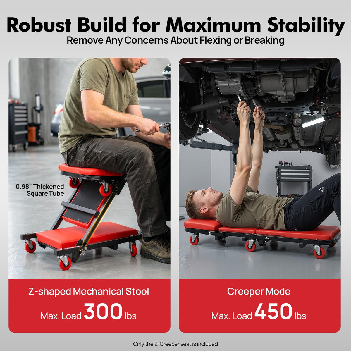 2-in-1 Convertible Mechanic Seat H89160