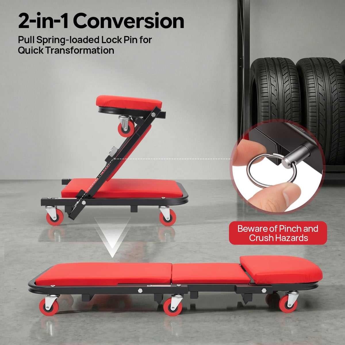 2-in-1 Convertible Mechanic Seat H89160