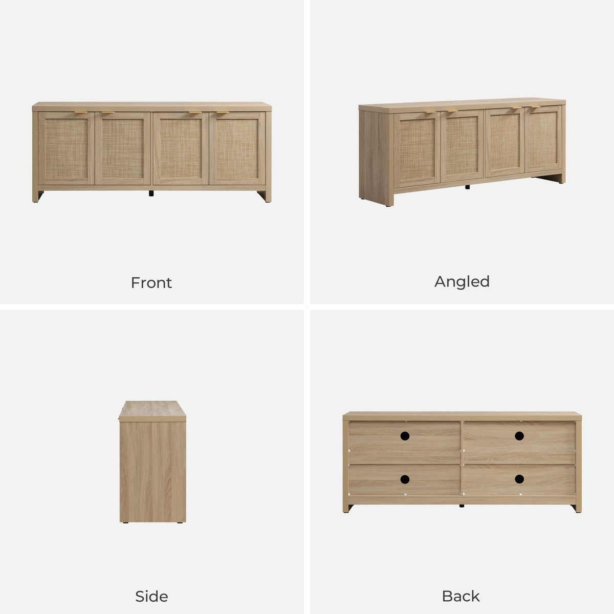 TV Stand with 4 Rattan Cabinets G89259