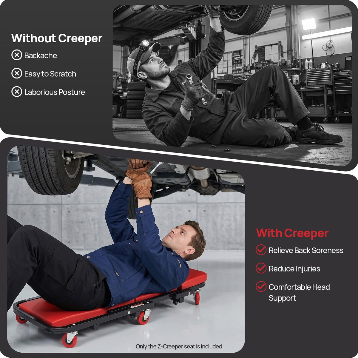 2-in-1 Convertible Mechanic Seat H89160