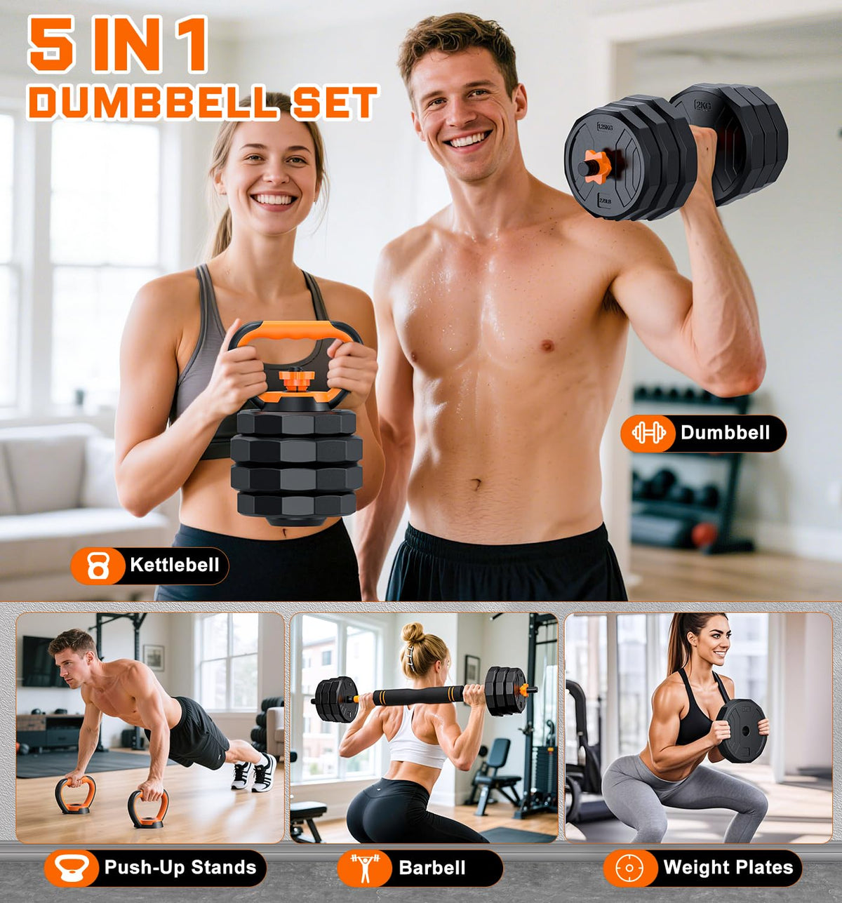 Adjustable Dumbbell Set with Connector P404