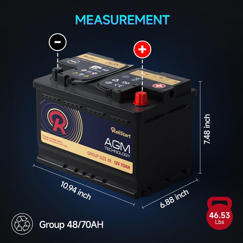 12V 70Ah H6 Car Battery A748224