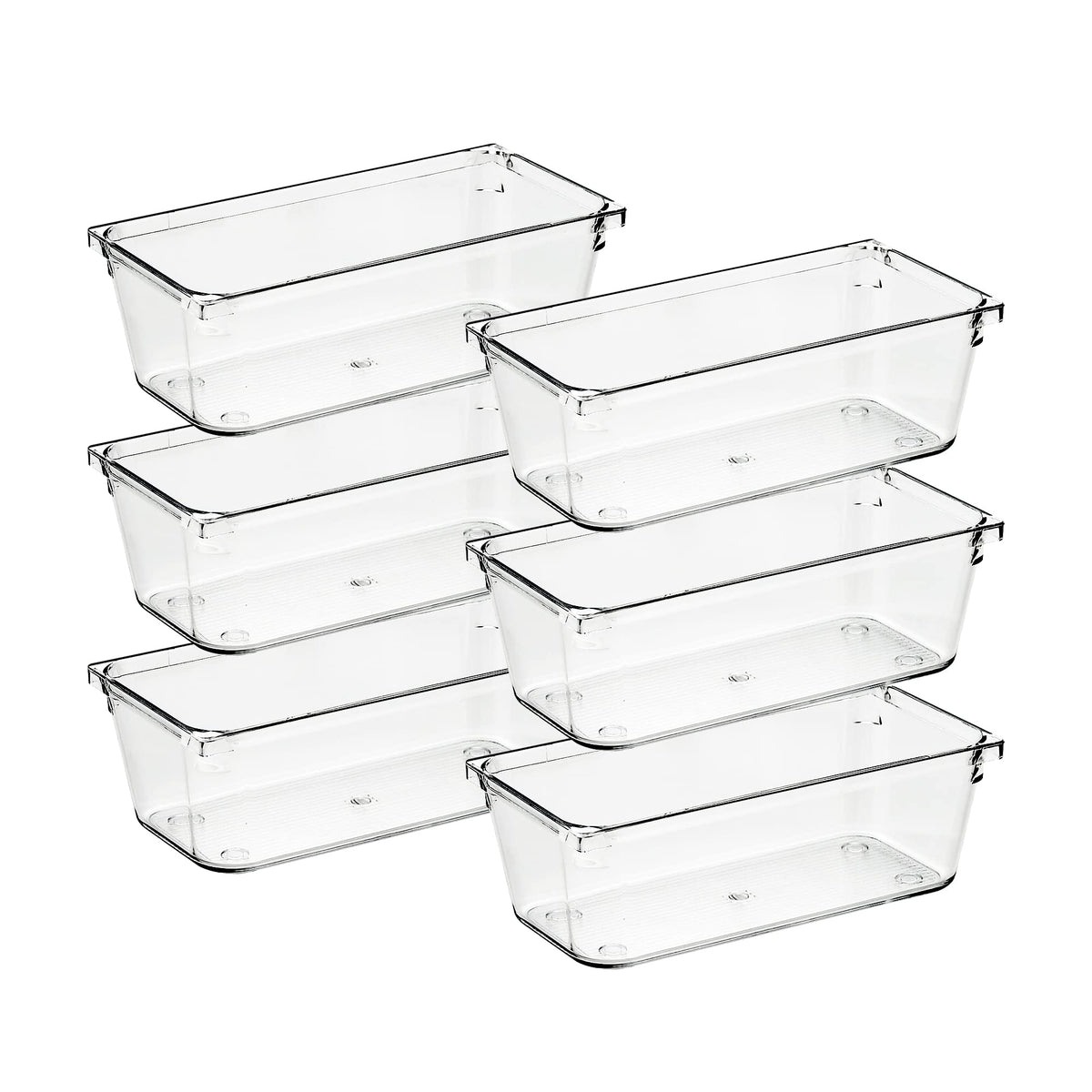6 Pack Plastic Drawer Organizer P4345