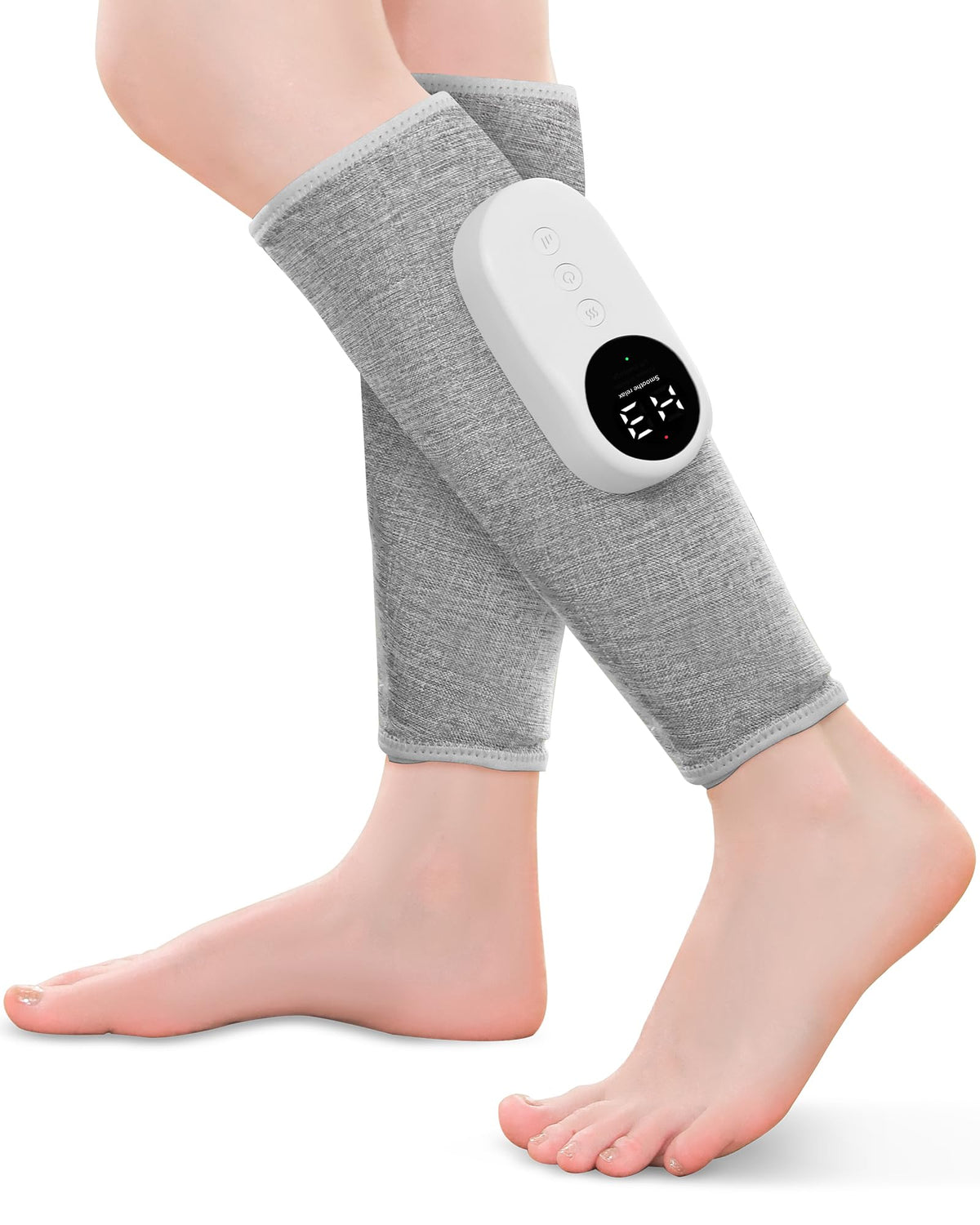 Light Gray Leg Massager with Heat and Compression B71837