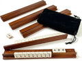 Wooden Mahjong Racks with Pushers Set of 4 N76583