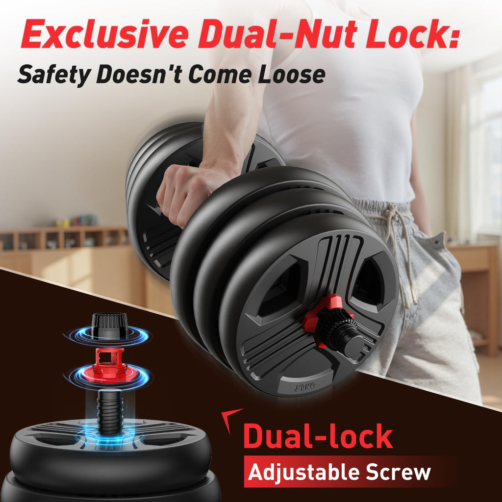 Adjustable 5 in 1 Dumbbell Set 20-90 lbs L4716