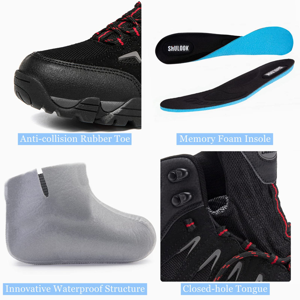 Men's Waterproof Non-Slip Lightweight Mid Top Hiking Boots W230