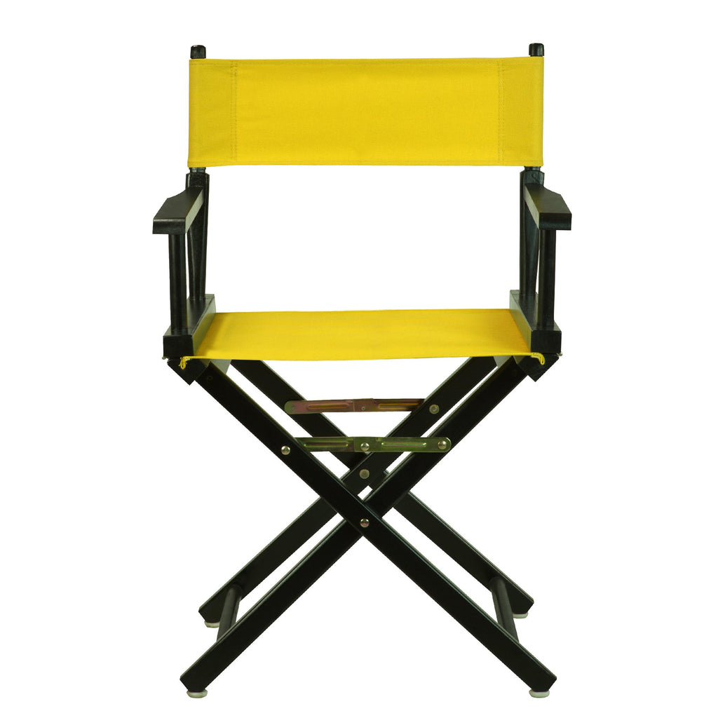 18" Black Frame-Gold Canvas Director Chair I76078