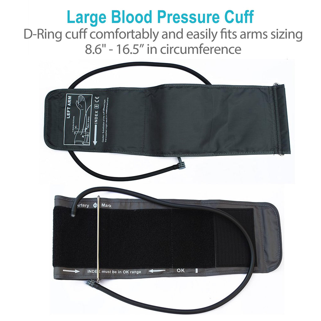 Blood Pressure Monitor Upper Arm Large Cuff 8.6-16.5” Digital BP Gauge 4 User 120 Readings Memory Large LCD Display W1242