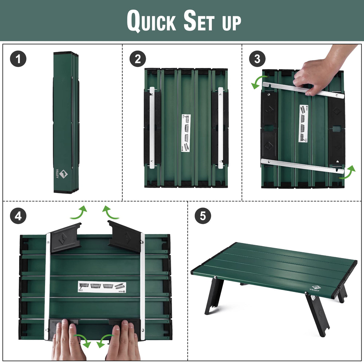 Portable Mini Folding Aluminum Beach Table S14287