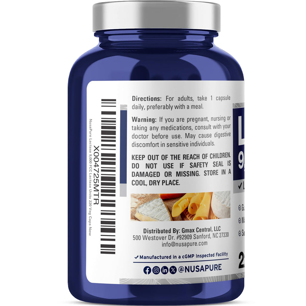 Vegan Lactase Enzyme 220 Veg Capsules T9251