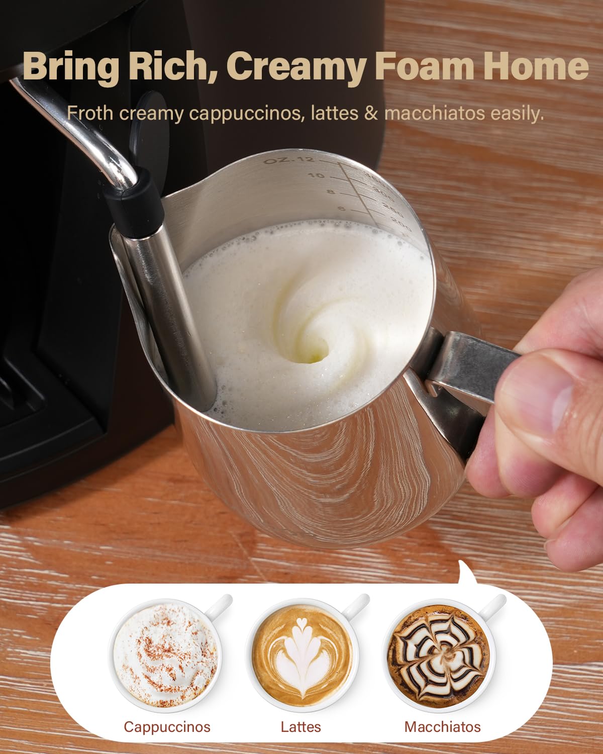 3.5 Bar Espresso Machine with Milk Frother M683377